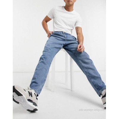  DESIGN double pleat jeans in light blue  