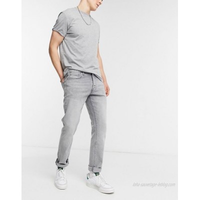 Topman organic cotton stretch slim jeans in grey  