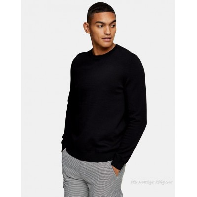 Topman essential knitted sweater in black  