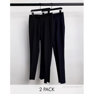  DESIGN 2-pack skinny pants in black and navy SAVE  