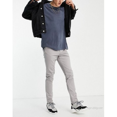 New Look skinny chino pants in light gray  