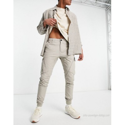 River Island cargo pants in stone  