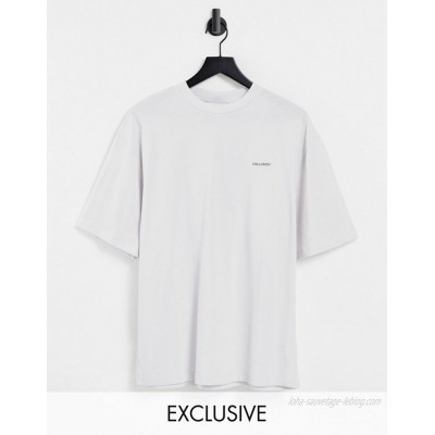 COLLUSION logo t-shirt in off white  