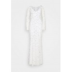Maya Deluxe ALL OVER 3D EMBELLISHED MAXI DRESS Occasion wear ivory/offwhite
