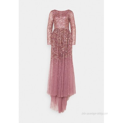 Maya Deluxe ALL OVER MAXI DRESS WITH PLUNGE BACK Occasion wear lotus pink/pink 