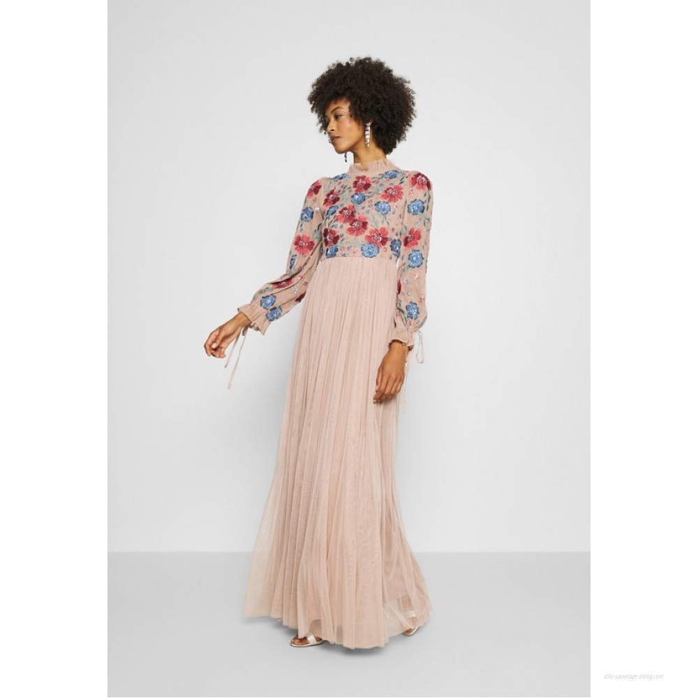 Maya Deluxe EMBROIDERED FLORAL MAXI ...